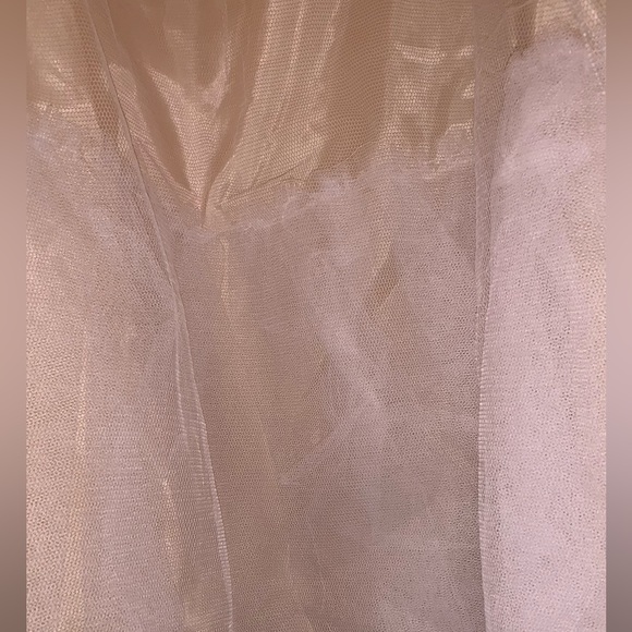 Champagne strapless formal dress with jeweled detail - Picture 14 of 15